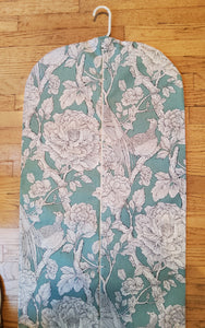 Turquoise Chinoiserie Hanging Garment Bag