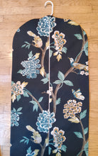 Load image into Gallery viewer, Navy Floral Hanging Garment Bag
