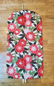 Coral Floral Garment Bag for Ladies