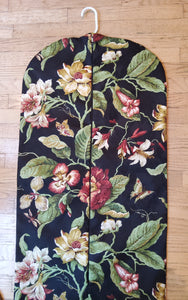 Black and Gold Floral Garment Bag for Ladies
