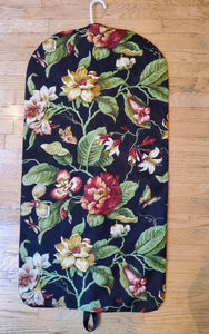 Black and Gold Floral Garment Bag for Ladies