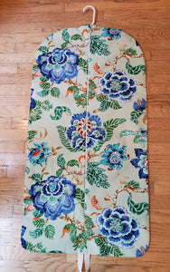 Green Floral Hanging Garment Bag