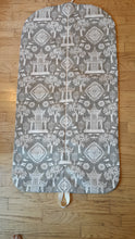 Load image into Gallery viewer, Gray and Off White Pagoda Print Hanging Garment Bag
