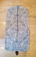 Load image into Gallery viewer, Black Paisley Hanging Garment Bag
