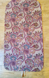 Camel and Red Paisley Hanging Garment Bag