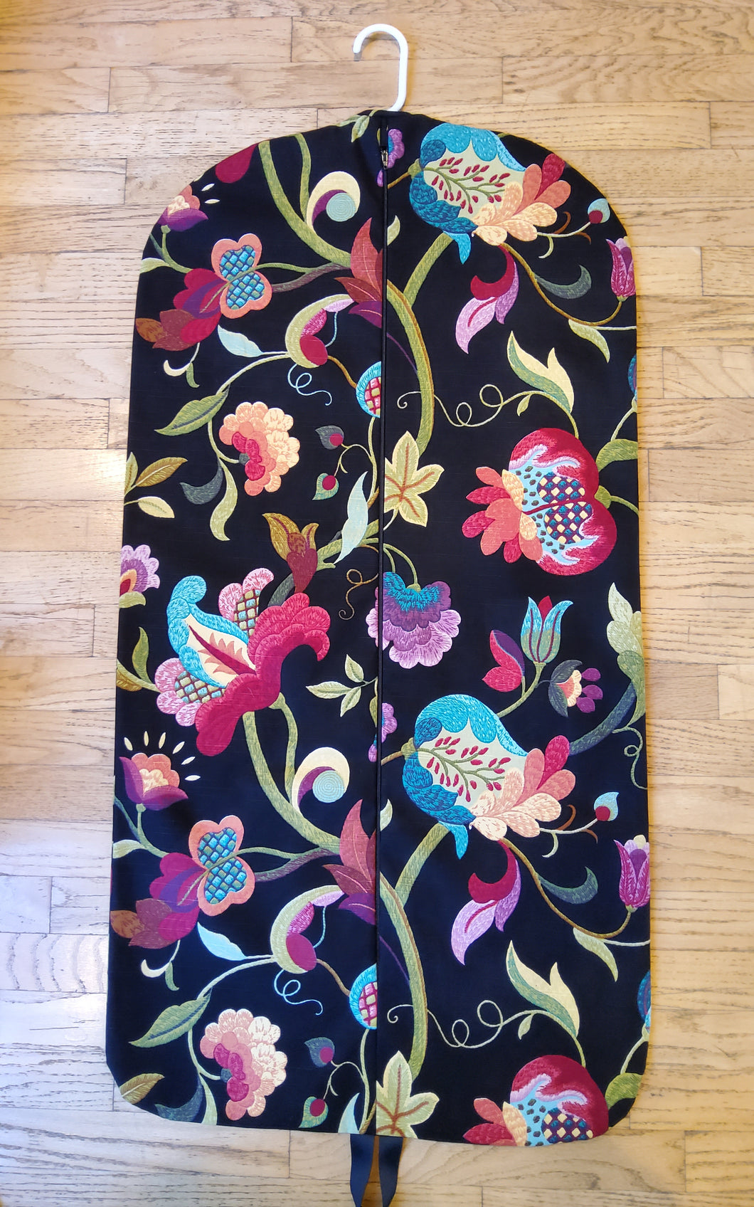 Black Floral Garment Bag for Ladies