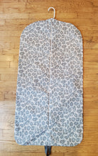 Load image into Gallery viewer, Gray and Off White Animal Print Hanging Garment Bag
