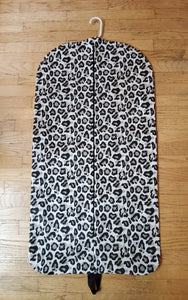 Black and Gray Animal Print Garment Bag for Ladies
